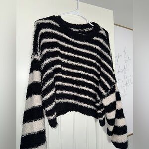 Storia black and white stripped sweater. Size small
